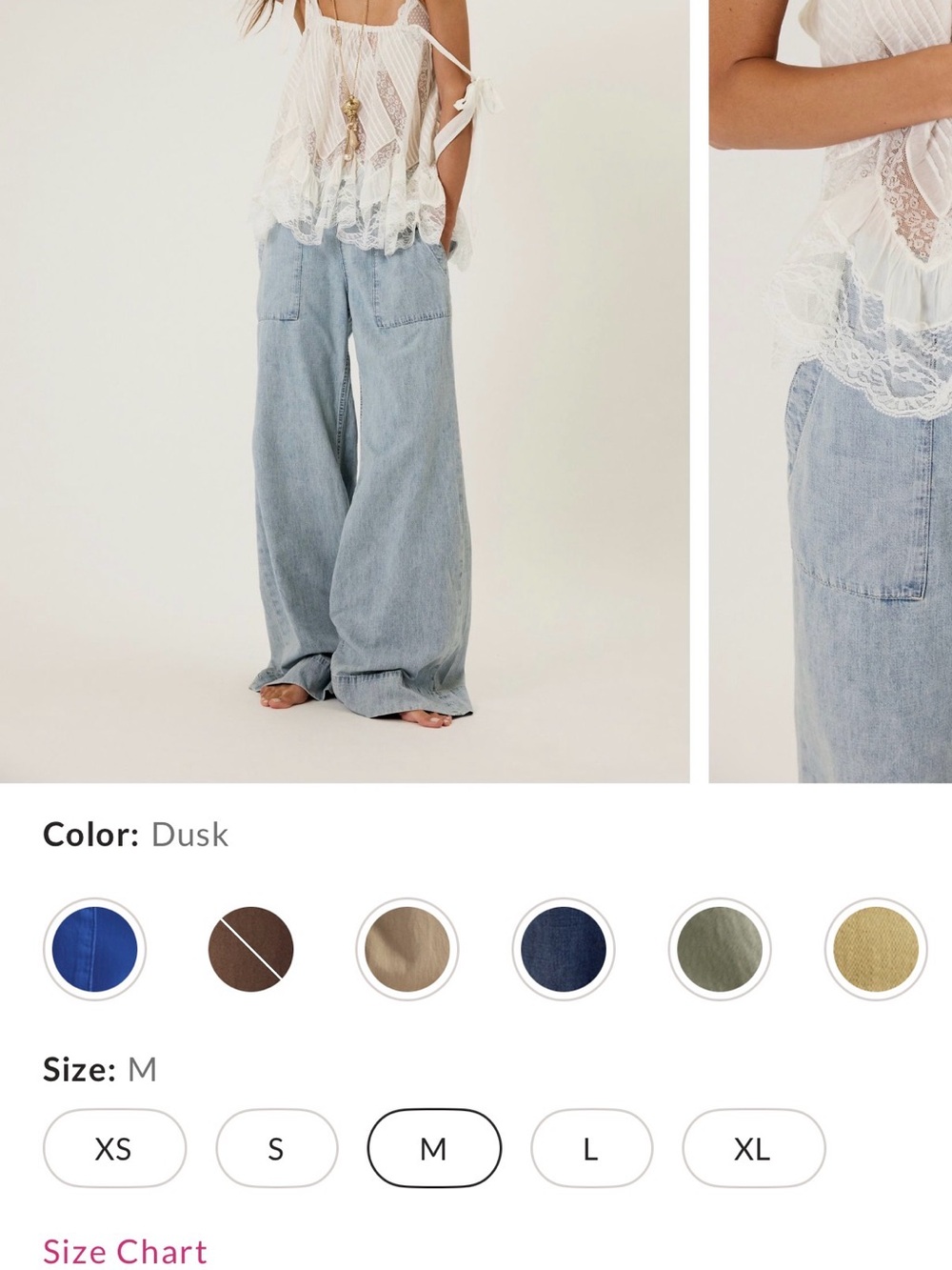 We The Free Dusk Wide-Leg Jeans in Light Blue